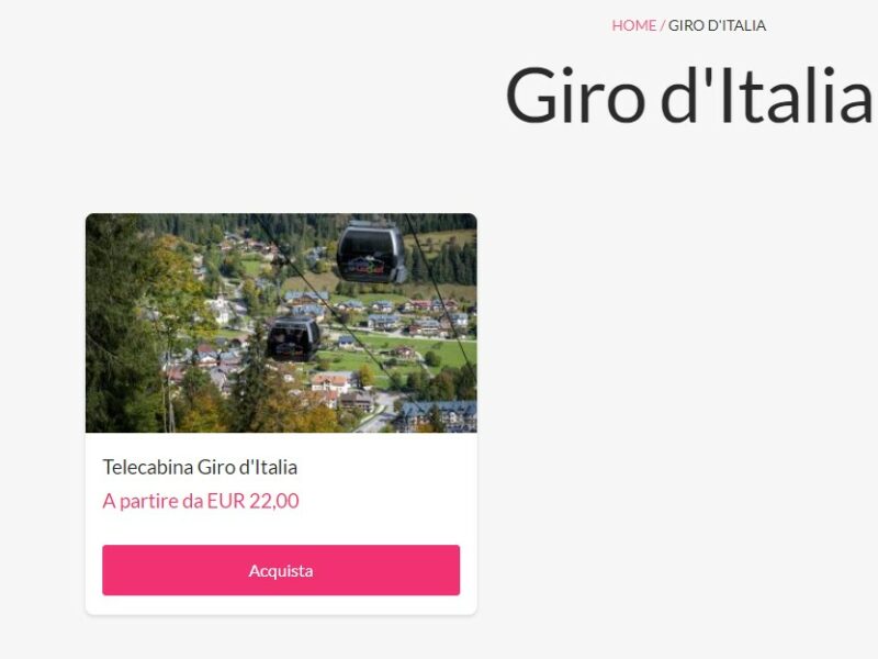 Giro d’Italia: quasi esauriti i ticket  per salire al Lussari. Comprali qui