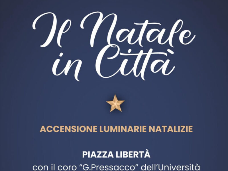 Accensione luci natalizie a Udine. Mercoledì 29 novembre