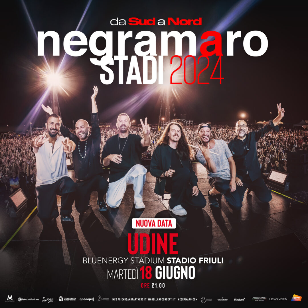 Negramaro in concerto a Udine 18 giugno 2024 