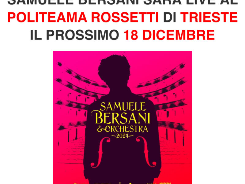 Samuele Bersani a Trieste il 18 dicembre 2024