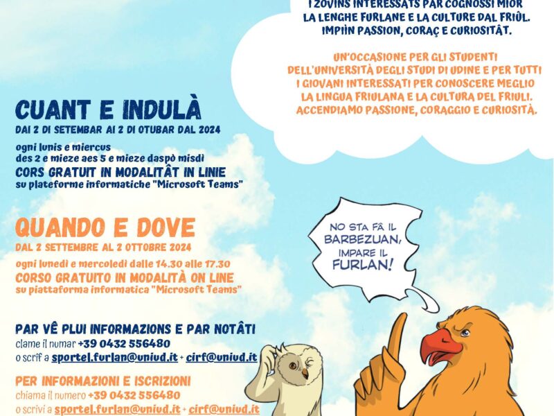 Corso gratuito di friulano per i giovani