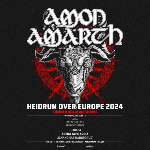 AMON AMARTH in concerto lunedì 19 agosto a Lignano Sabbiadoro