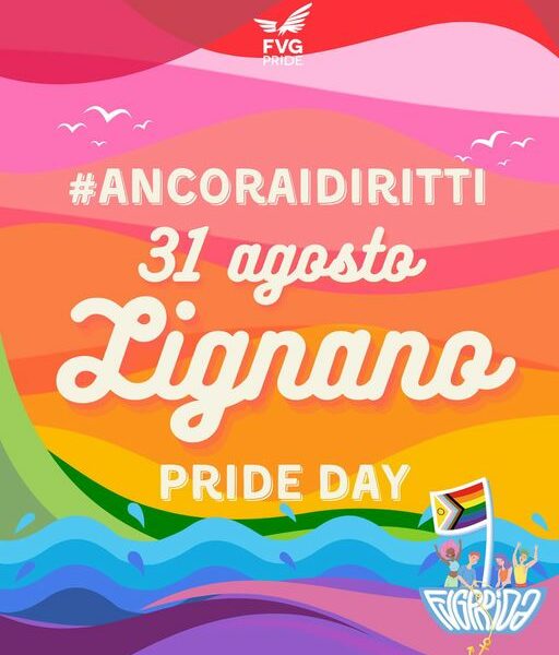 Pride FVG a Lignano: sabato 31 agosto 2024 Pride Village e corteo