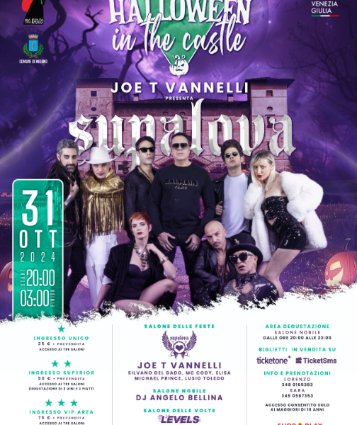 Joe T Vannelli con SUPALOVA alla festa  di Halloween al Castello di Susans