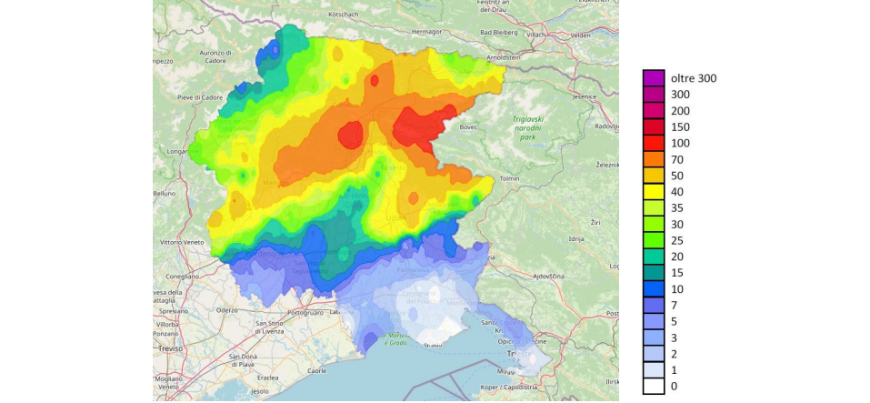 Maltempo: allagamenti e vento forte, Tagliamento oltre il livello di guardia