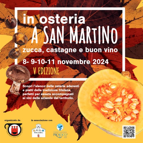 Udine: brindiamo! Torna San Martino in Osteria – 8/11 nov 2024