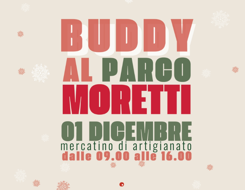 Mercatini di Natale e attività per bambini al Moretti con Buddy al Parco. 1 dicembre