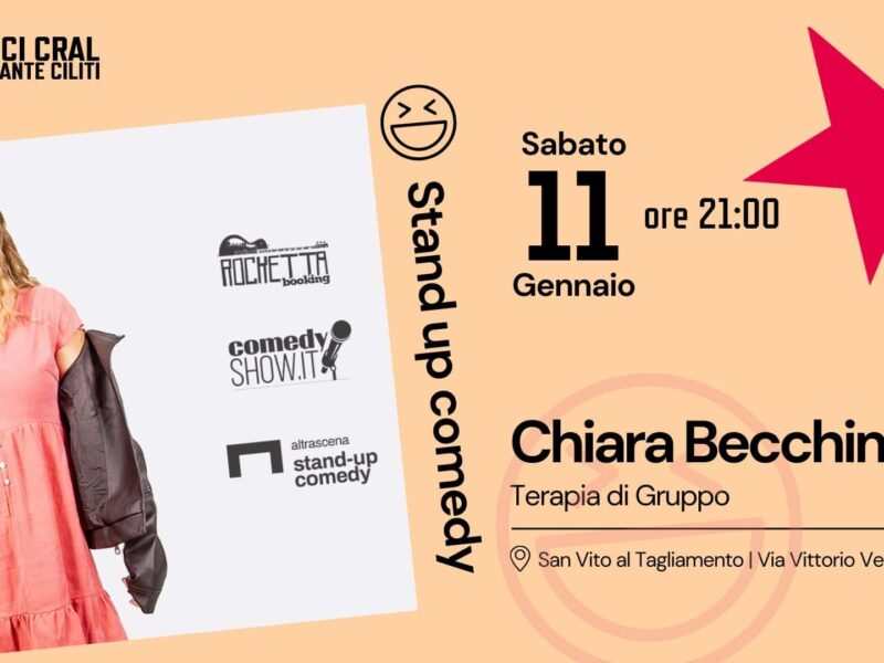 Stand Up Comedy a San Vito al Tagliamento. Sabato 11 gennaio con Chiara Becchimanzi