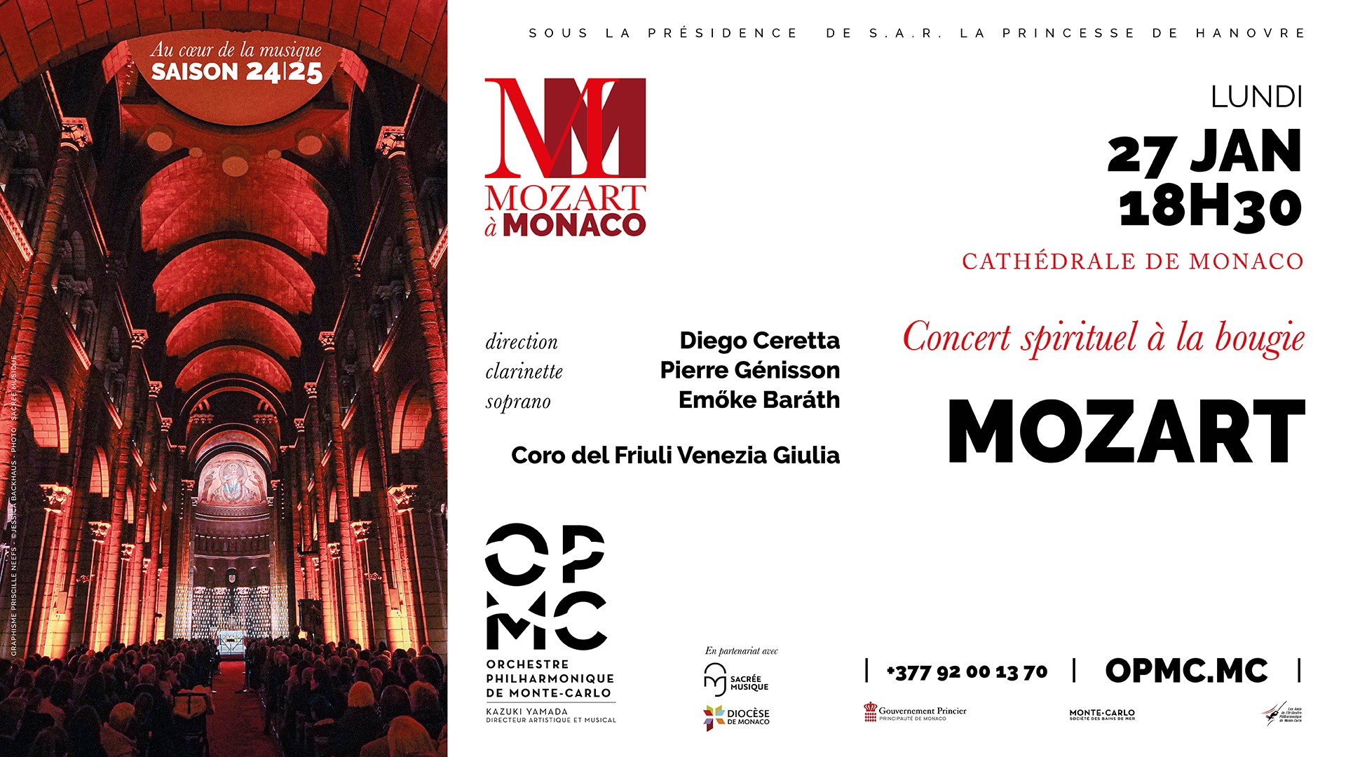 Coro del Friuli Venezia Giulia e l’Orchestra Filarmonica di Monte Carlo nella Cattedrale di Monaco