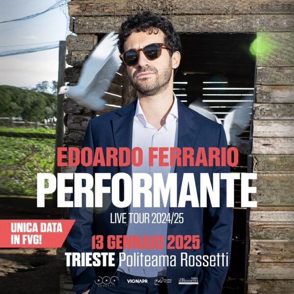 Edoardo Ferrario lunedì 13 gennaio a Trieste